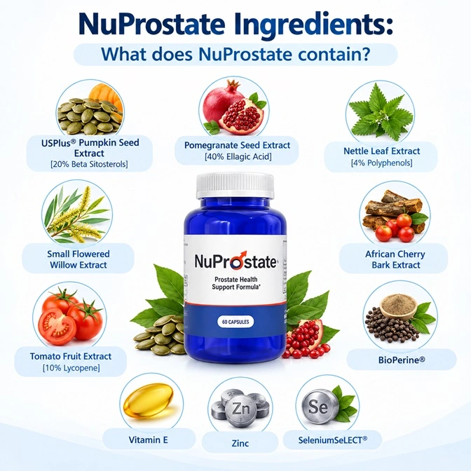 NuProsta ingredient panel